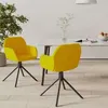 Image de Lot de 2 chaise vidaxl interieur non pliable H. 79.5 cm en plastique jaune