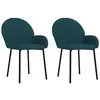 Image de Lot de 2 chaise vidaxl H. 78.5 cm non pliable interieur en plastique bleu