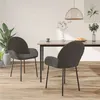 Image de Lot de 2 chaise Vidaxl interieur H. 78.5 cm gris en metal