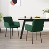 Image de Lot de 2 chaise Vidaxl H. 78.5 cm en metal vert interieur