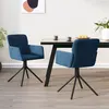 Image de Lot de 2 chaise vidaxl en plastique non pliable H. 83.5 cm interieur bleu