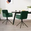 Image de Lot de 2 chaise vidaxl interieur non pliable H. 83.5 cm en plastique vert