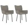 Image de Lot de 2 chaise vidaxl en plastique non pliable interieur H. 81.5 cm gris