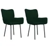 Image de Lot de 2 chaise vidaxl interieur non pliable H. 81.5 cm en plastique vert