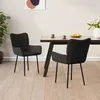 Image de Lot de 2 chaise vidaxl en plastique non pliable interieur H. 81.5 cm noir