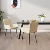 Image de Lot de 2 chaise vidaxl H. 82 cm non pliable en plastique interieur beige