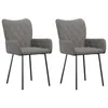 Image de Lot de 2 chaise vidaxl en plastique non pliable interieur H. 82 cm gris