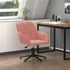 Image de Chaise pivotante de bureau Rose Velours