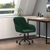 Image de Chaise pivotante de bureau Vert foncé Velours