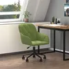 Image de vidaXL Chaise pivotante de bureau Vert clair Velours344870