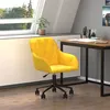 Image de Chaise pivotante de bureau Jaune Velours