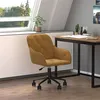 Image de Chaise pivotante de bureau Marron Velours