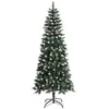 Image de vidaXL Sapin de Noël Artificiel avec Support Arbre de Noël Décoration de Vacances Ornement de Noël Décoration de Fête Salon Intérieur Vert 180 cm PVC