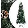 Image de Sapin de Noël artificiel avec support Vert 210 cm PVC