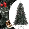 Image de Sapin de Noël artificiel avec support Vert 150 cm PVC