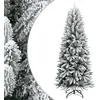 Image de vidaXL Sapin de Noël Artificiel avec Neige Floquée Arbre de Noël Décoration de Vacances Ornement de Noël Décoration de Fête Salon 120 cm PVC et PE 345188