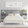 Image de vidaXL Tête de Lit avec Armoires Tête de Lit Flottante Murale Accessoire de Lit Meuble de Chambre à Coucher Sonoma Gris Bois d'Ingénierie