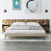 Image de vidaXL Tête de Lit avec Armoires Meuble de Chambre à Coucher Accessoire de Lit Tête de Lit Murale Flottante Chêne Fumé Bois d'Ingénierie