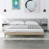 Image de vidaXL Tête de Lit avec Armoires Meuble de Chambre à Coucher Accessoire de Lit Tête de Lit Murale Flottante Sonoma Gris Bois d'Ingénierie