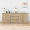 Image de Buffets 3 pcs Chêne sonoma Bois d ingénierie