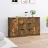 Image de Buffets 2 pcs Chêne fumé 60x30x70 cm Bois d ingénierie
