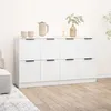 Image de Buffets 2 pcs blanc 60x30x70 cm Bois d ingénierie