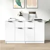 Image de vidaXL 2x Buffets Armoires Latérales Armoires de Console Meubles de Salon Salle de Séjour Intérieur Blanc 60x30x70 cm Bois d'Ingénierie