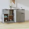 Image de vidaXL Buffets 2 pcs Gris béton 60x30x70 cm Bois d'ingénierie