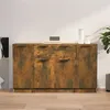 Image de vidaXL Buffet 3 pcs, Meubles de Rangement avec Tiroir et Compartiment, Armoires de Rangement, Buffets de Salon Salle de Séjour, Moderne, Chêne Fumé Bois d'Ingénierie 3115833