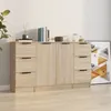 Image de vidaXL Buffets 3 pcs Chêne sonoma Bois d'ingénierie3115838