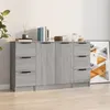 Image de vidaXL Buffets 3 pcs Sonoma gris Bois d'ingénierie3115842