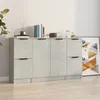 Image de Buffets 3 pcs gris béton bois d ingénierie