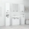 Image de Meubles de salle de bain 5 pcs Blanc Bois d ingénierie