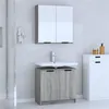 Image de vidaXL Ensemble d'armoires de salle de bain 2 pcs sonoma gris3115866