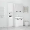 Image de Ensemble d armoires salle de bain 3 pcs blanc bois d ingénierie