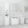 Image de Meubles de salle de bain 4 pcs Blanc Bois d ingénierie