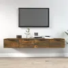 Image de vidaXL Wandkasten 2 st 68x30x20 cm bewerkt hout gerookt eiken3115897
