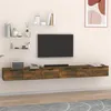 Image de vidaXL Wandkasten 2 st 102x30x20 bewerkt hout gerookt eikenkleurig3115905
