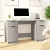 Image de vidaXL Bureau avec armoire latérale Gris béton Bois d'ingénierie
