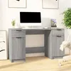 Image de vidaXL Bureau avec armoire latérale Sonoma gris Bois d'ingénierie