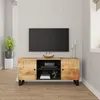 Image de vidaXL Meuble TV 105x33x46 cm Bois massif de manguier345220