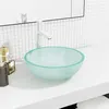 Image de vidaXL Lavabo Vasque à Poser de Toilette Lave-mains de Salle de Bain Lavabo de Salle d'Eau Maison Intérieur Verre Trempé 345240