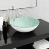Image de vidaXL Wasbak 42x14 cm gehard glas wit345251