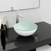 Image de vidaXL Lavabo Vasque à Poser de Toilette Lave-mains de Salle de Bain Lavabo de Salle d'Eau Maison Intérieur Verre Trempé 345253