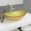 Image de Lavabo Verre trempé 54,5x35x15,5 cm Doré
