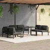 Image de vidaXL Salon de Jardin 7 pcs avec Coussins Mobilier de Patio Ensemble de Meubles de Terrasse Mobilier d'Extérieur Aluminium 3115921