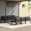Image de vidaXL Salon de Jardin 7 pcs avec Coussins Mobilier de Patio Ensemble de Meubles de Terrasse Mobilier d'Extérieur Aluminium 3115923