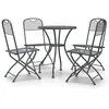 Image de Salon de jardin Vidaxl metal gris 5 pieces