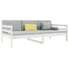Image de Lit de jour Blanc 90x190 cm Bois de pin massif