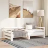 Image de Lit coulissant sans matelas blanc 80x200 cm
